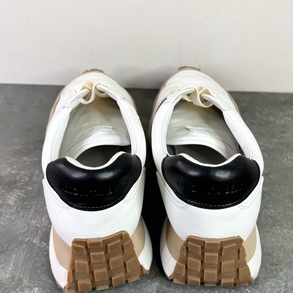 Veronica beard Valentina sneaker white black tan leather suede size 9.5 - Picture 9 of 11
